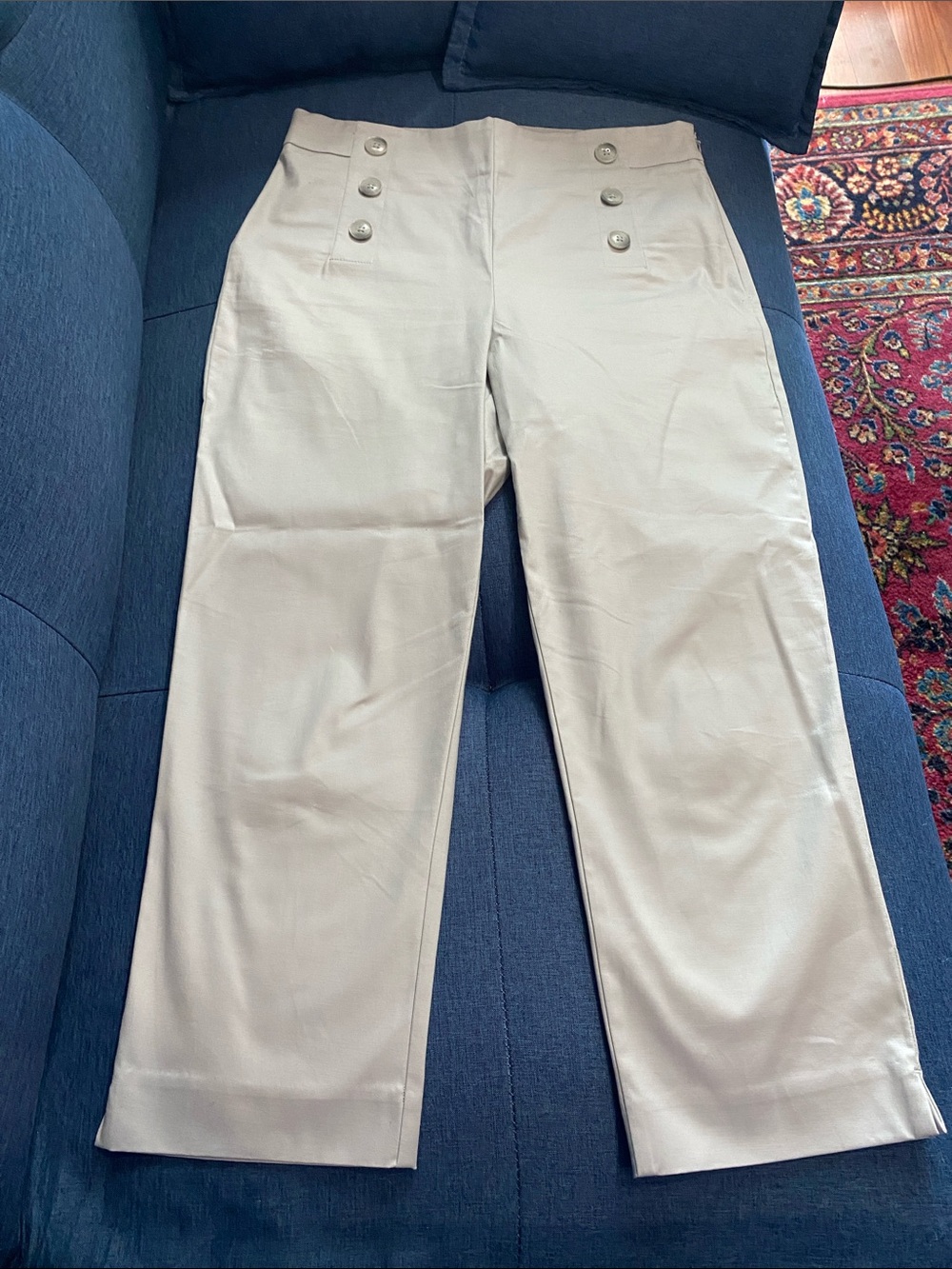 Ann Taylor Beige Cropped Sailor Pants